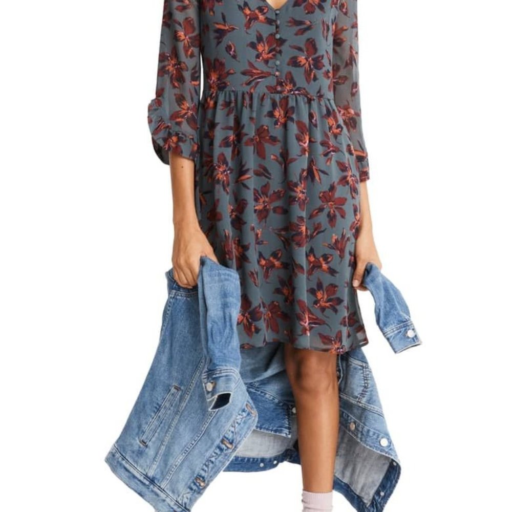 NWT Madewell Mini Dress NWT Ruffled Sleeves